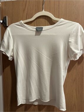 Olivia Rae Cream Short Sleeve Round Neck Tee